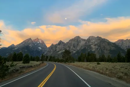 Pasmo Teton z Teton Park Road